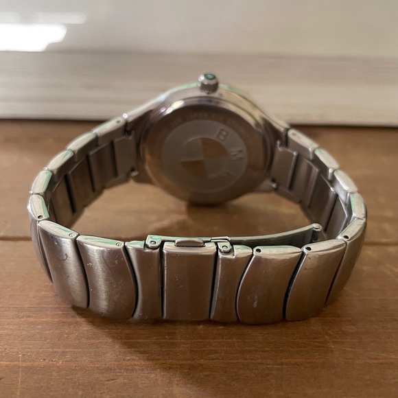 BMW Men's Silver Three-Hand Date Black Dial Stainless Steel Watch - Picture 3 of 7